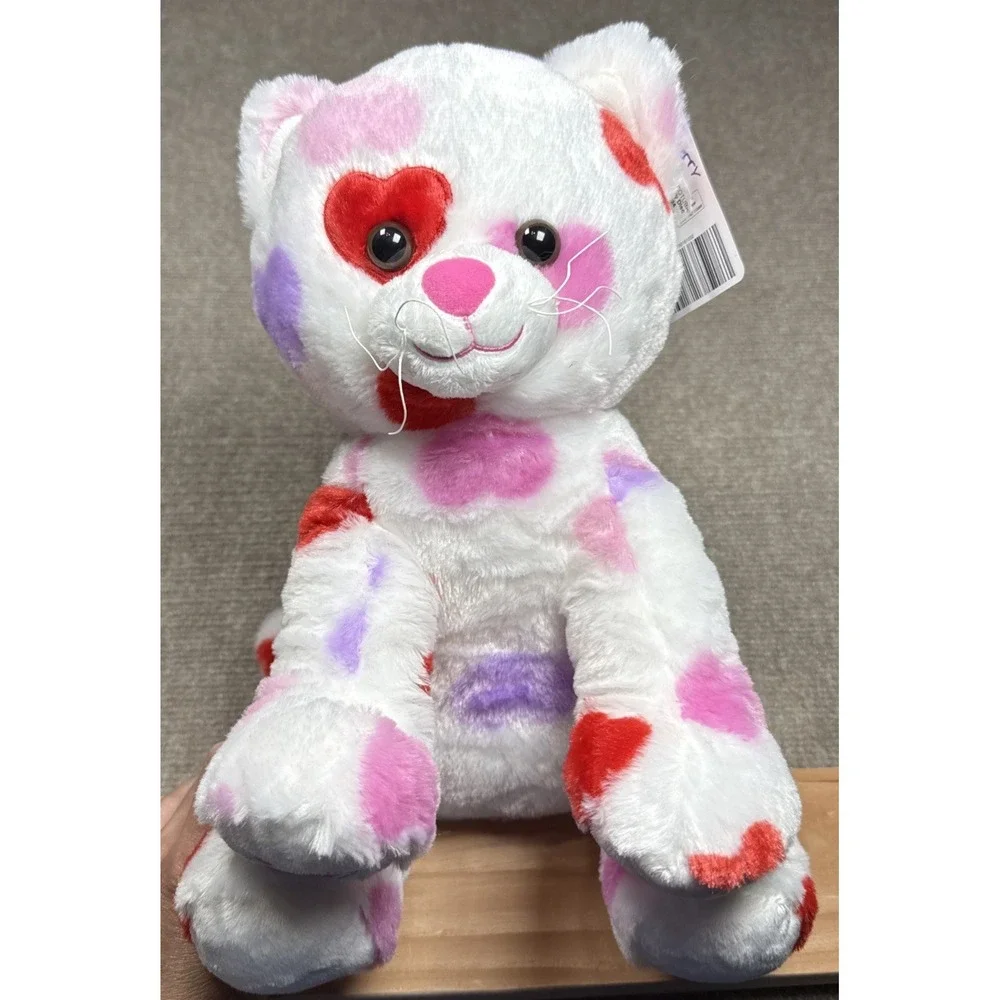 Build a Bear BAB Be Mine Kitty Valentines Heart Pattern Cat NWT includes‎ Scent